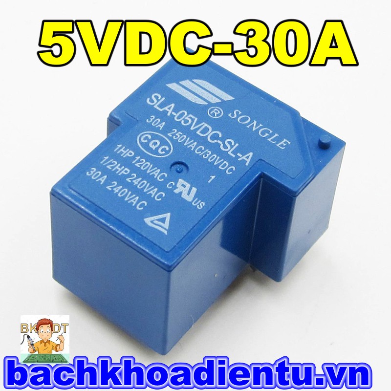 Rơ le 5 chân 5V/12V/24V/48V 30A