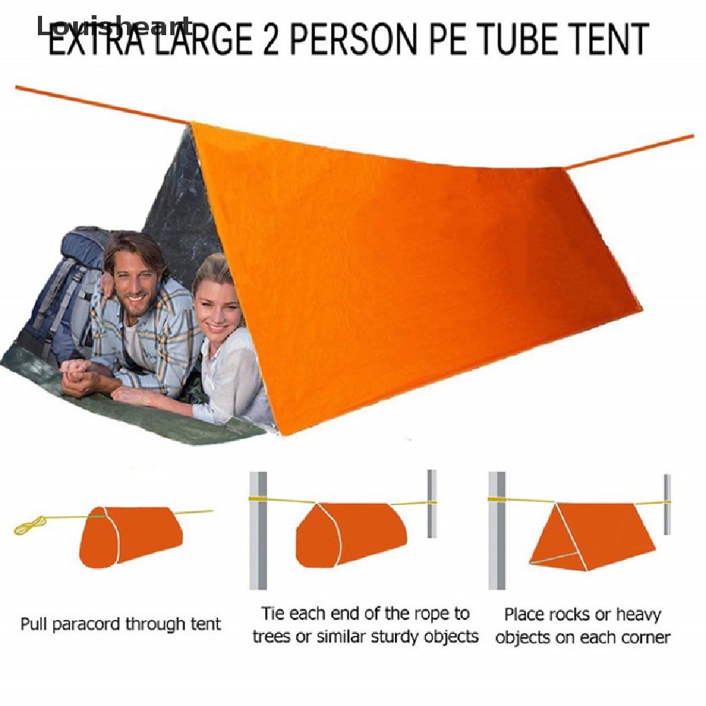 Louisheart Foldable Tent Emergency Survival Hiking Camping Shelter Outdoor Waterproof TFG