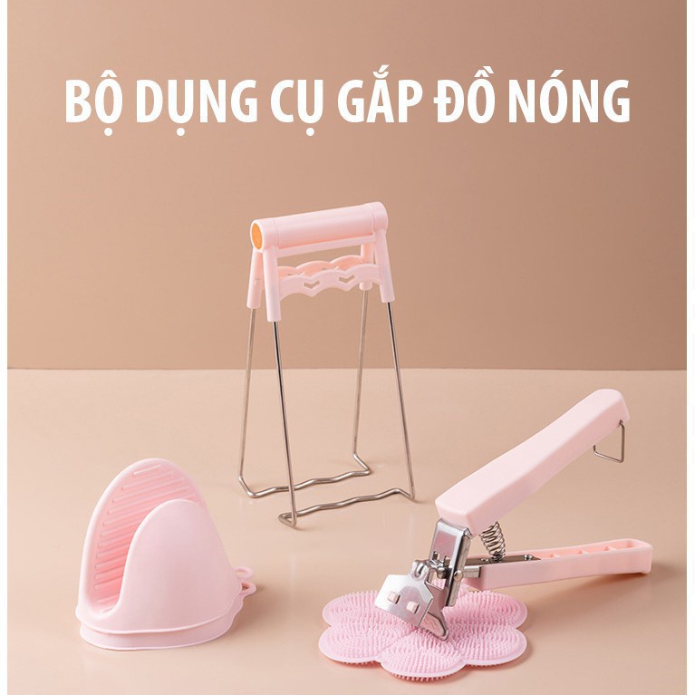 [Freeship 99k TQ] Bộ dụng cụ gắp đồ nóng 6 món