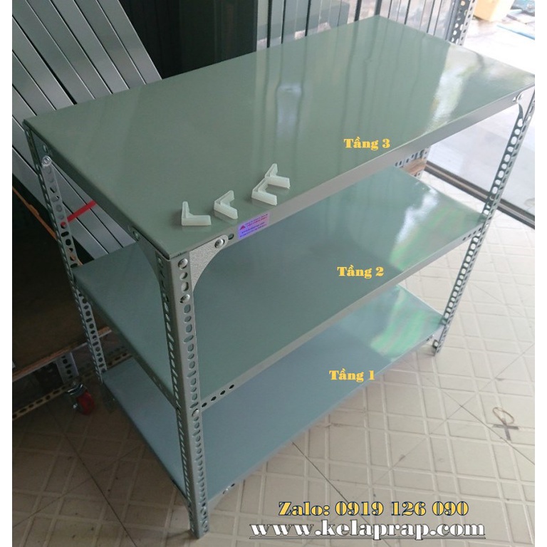 Combo số 2: ốc M8x12  + ke góc  + đế chân V3x3 . Phụ kiện lắp ráp kệ kho V lỗ đa năng