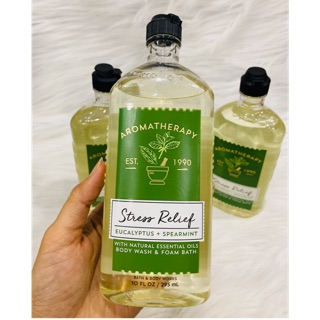 SỮA TẮM TINH DẦU GIẢM STRESS Bath& body work stress relief Eucatyptus+ spearmint 295ml