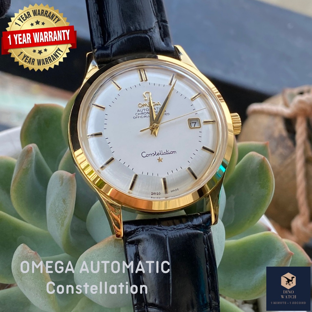 Đồng Hồ Nam Omg Constellation Two Tone - Dây Da , Máy Automatic, Size 40mm