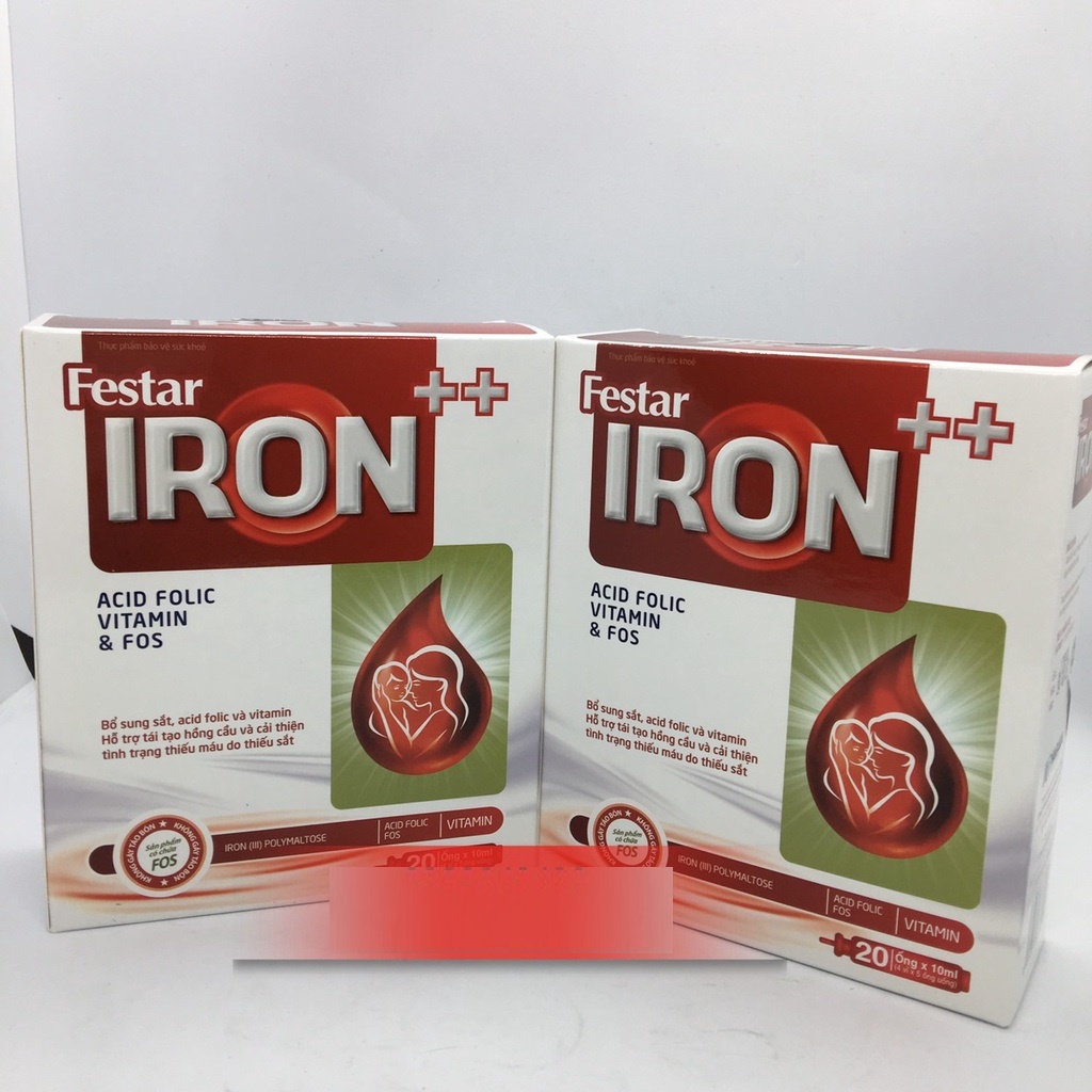 ✅ Siro bổ sung sắt Festar Iron++ acid folic, vitamin bổ máu, tạo hồng cầu cho người bị thiếu máu