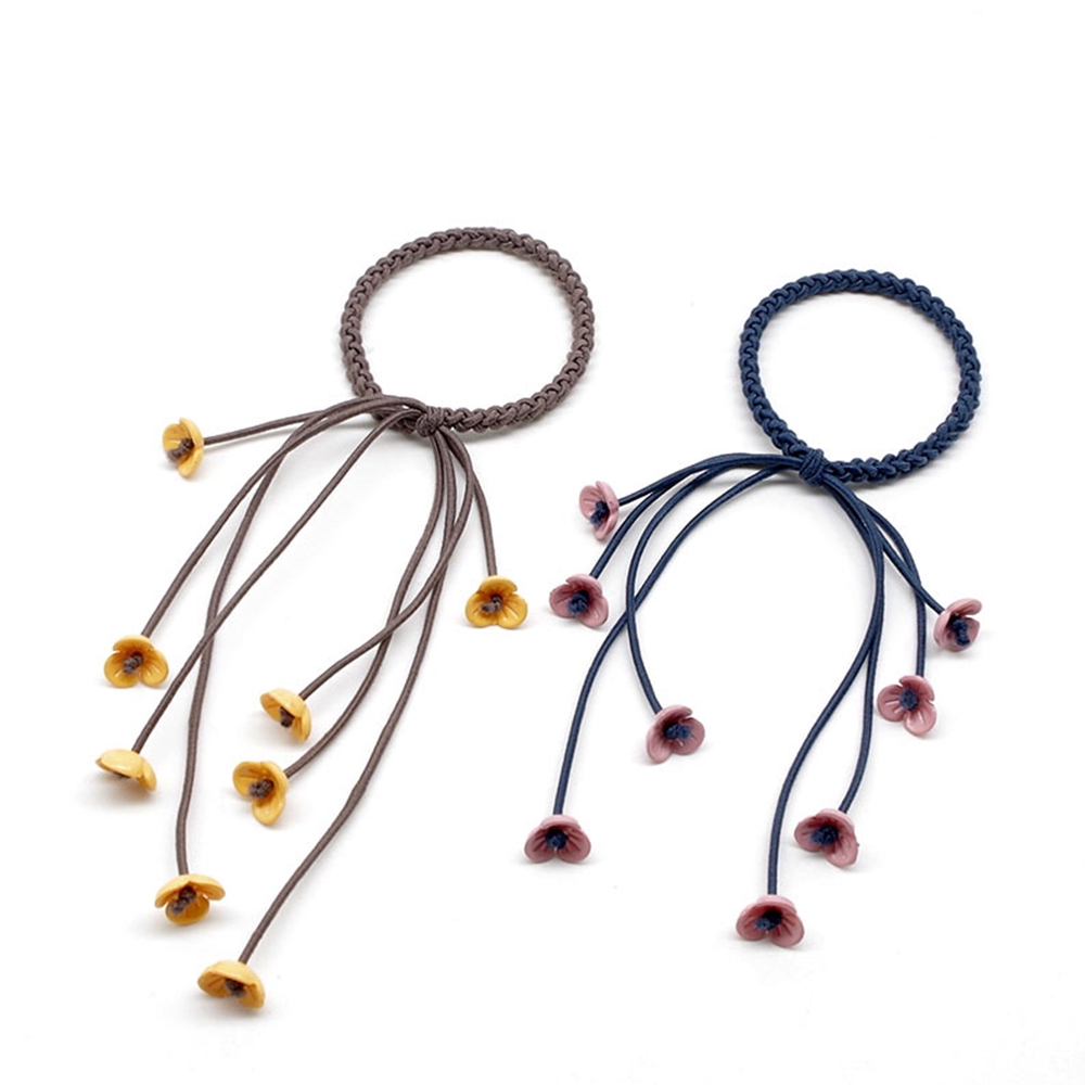 Dây cột tóc phối tua rua hình bông hoa thời trang nữ tính