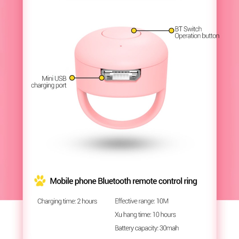 Nút Bấm Điều Khiển Từ Xa Không Dây Bluetooth Cho Điện Thoại Android
