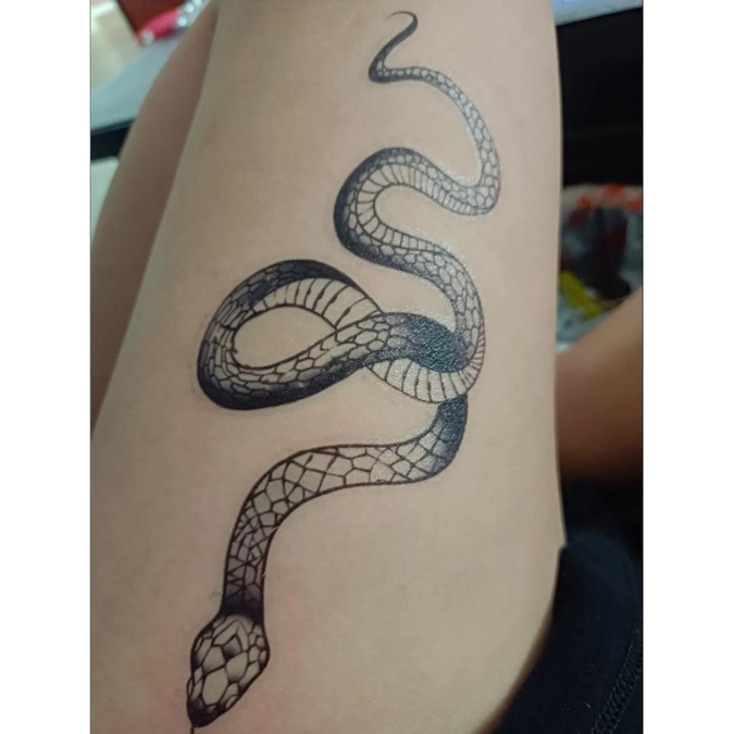 【SIYA Magic Tattoo】1 Tờ Hình Xăm Dán Tạm Thời Hình Rắn Chống Nước 10cm*21cm