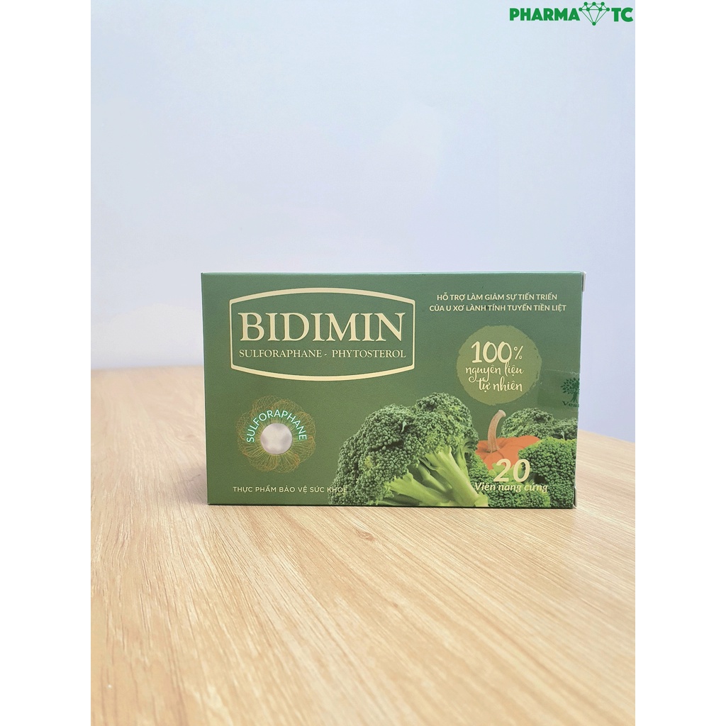 Viên tiểu đêm Bidimin, bổ thận, giảm tiểu buốt, giảm tiến triển u tiền liệt tuyến - Hộp 20 viên, 60 viên - PharmaOTC