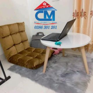 Bàn trà tròn chân gỗ sồi đẹp ( ship hỏa tốc )