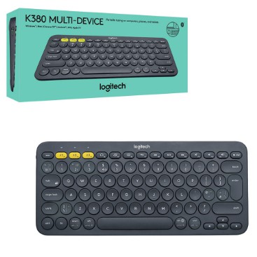 Bàn phím Bluetooth Logitech K380, Kết nối Bluetooth cùng lúc 3 thiết bị, Pin sử dụng tới 2 năm - Hàng Chính Hãng