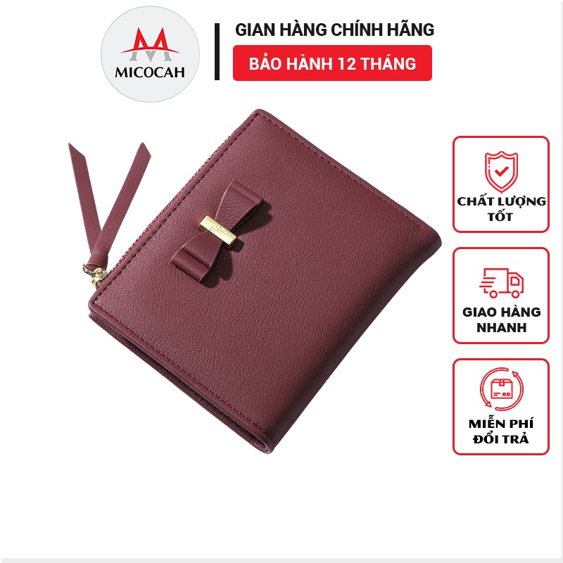 Ví Nữ Mini Cầm Tay PERFECT FOR YOU Dáng Vuông Nhỏ Gọn Phối Nơ Siêu Đẹp Giá Rẻ PFY15