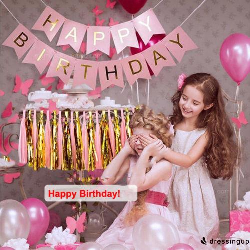 Bộ dây cờ trang trí tiệc sáng tạo chữ "Happy Birthday"