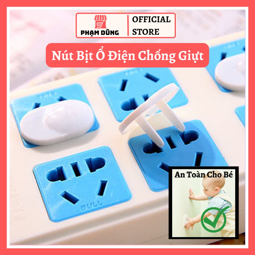 COMBO 5 NÚT BỊCH Ổ ĐIỆN 2 CHÂN AN TOÀN CHO BÉ