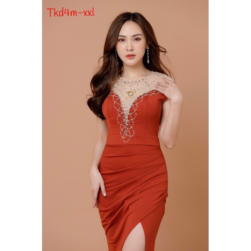 Đầm dạ hội đính đá sang trọng. TK