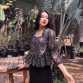 Áo voan hoa tiểu thư