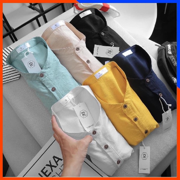 Áo Đũi Nam Cổ Tàu Cộc Tay Đẹp Vải Đẹp Co Giãn Phong Cách Hàn Quốc HOT TREND 2021 AD63 -  BLUE MENSWEAR | BigBuy360 - bigbuy360.vn