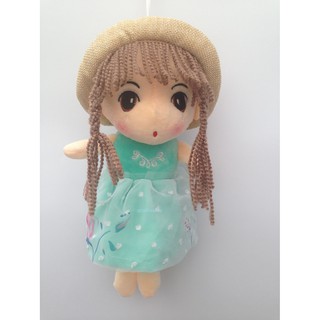 Búp bê cô bé váy hoa đội mũ cao 30cm