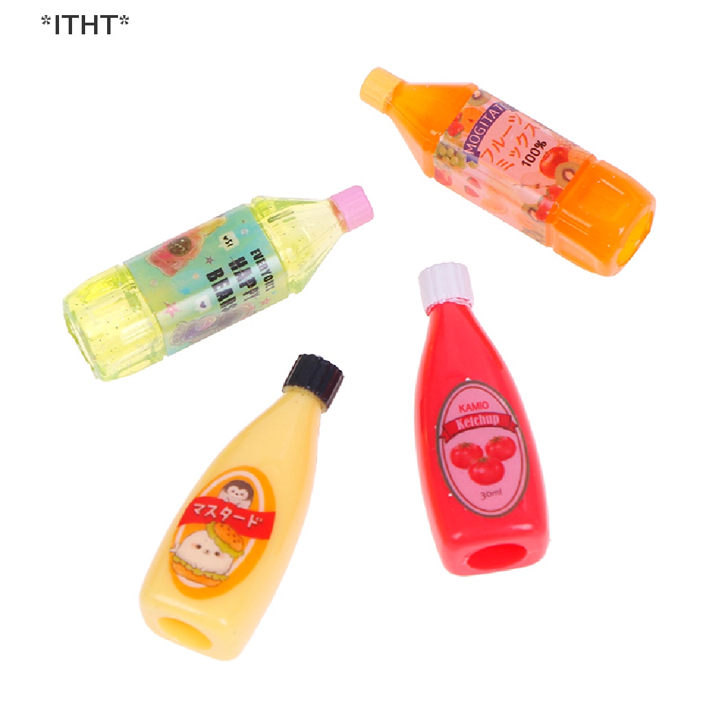 Bộ 3 Chai Nước Sốt Sô Cô La Tỉ Lệ 1: 12 Dùng Trang Trí Nhà Búp Bê