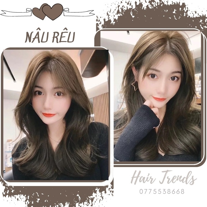 Thuốc nhuộm tóc màu NÂU TÂY  tặng kèm trợ dưỡng,màu nhuộm Kami-hairtrends shop (K7N)