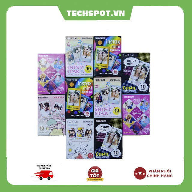 Hộp Film Instax Mini - VIỀN HÌNH CÁC LOẠI ( 10 Tấm ) - Chính Hãng - Date Cao