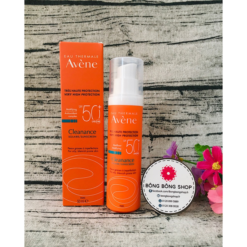 (Chuẩn Pháp) Kem chống nắng cho da dầu Avène Cleanance SPF50+