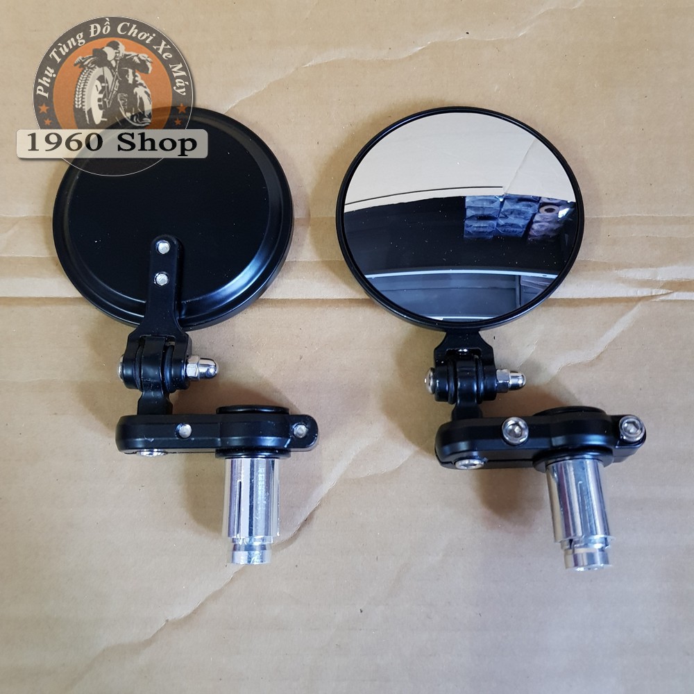 Gương gù tay lái xe máy nhôm cnc kính chiếu hậu - Kính Gù Tròn phù hợp độ Cafe Racer Tracker GD110 SU GN125 Win