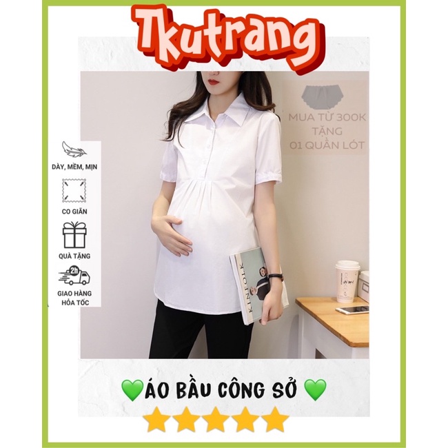 Áo Bầu sơ mi cộc tay quốc dân