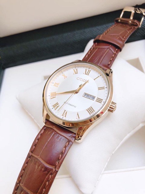 Đồng Hồ Citizen Nam NH8363-14A Brown Leather Automatic Men’s Watch