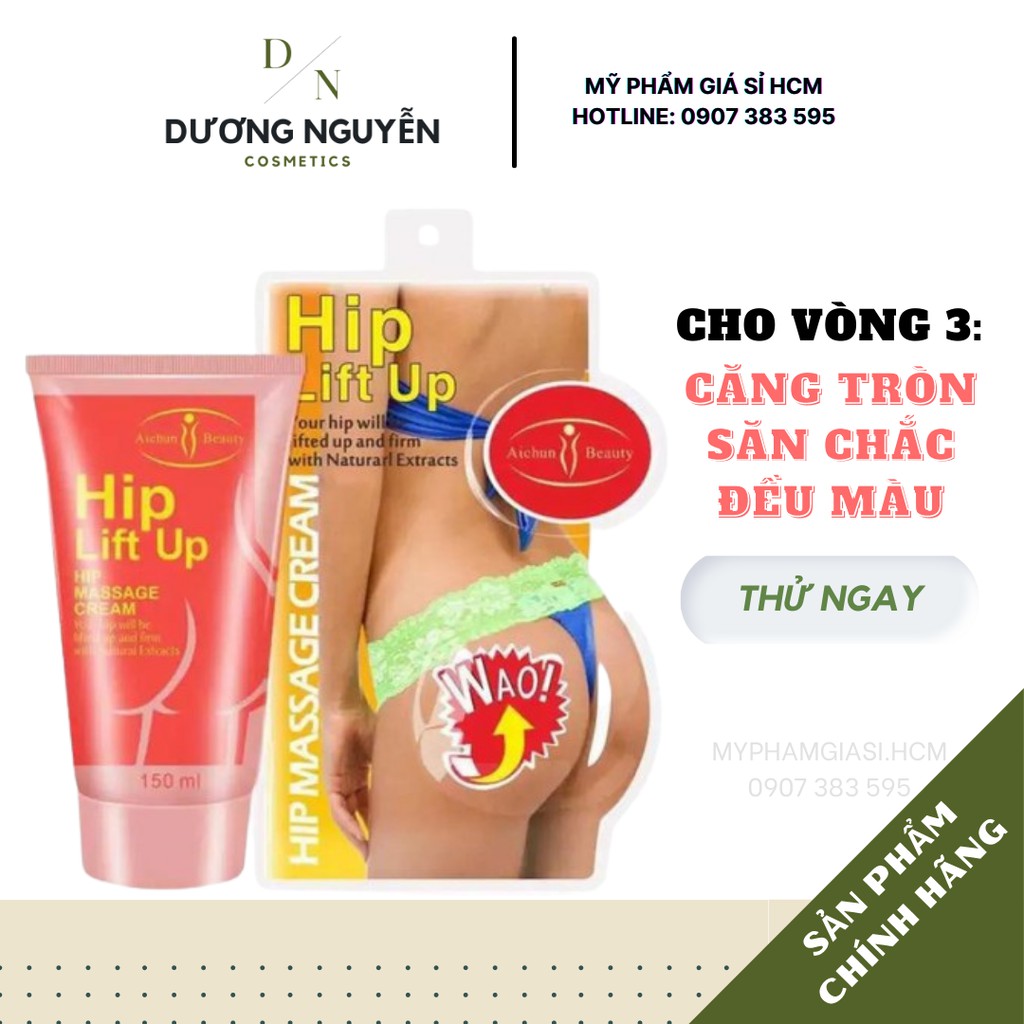 [Chính Hãng] Kem Massage Mông HIP LIFT UP Dưỡng Da Săn Chắc Aichun