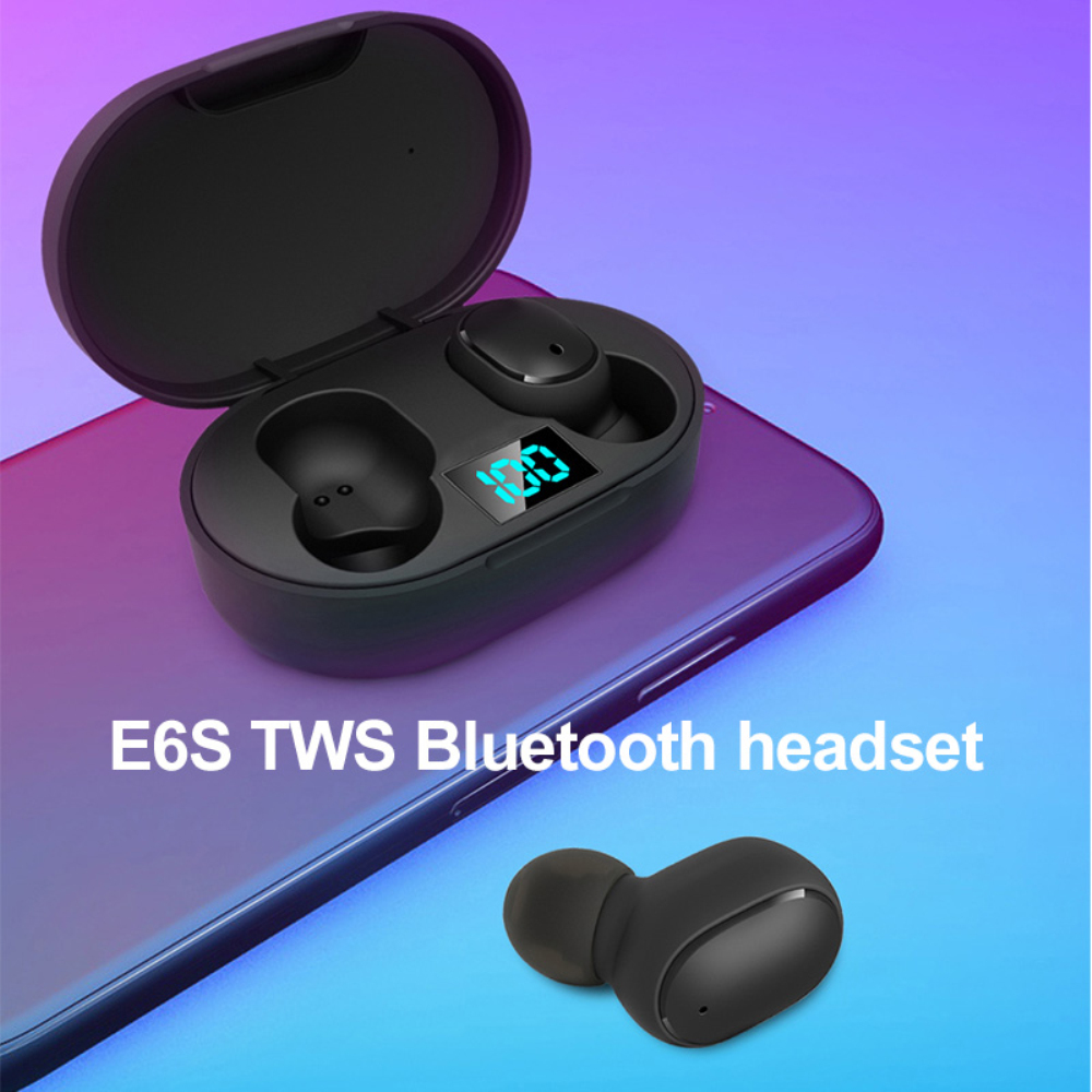 E6S TWS Wireless Bluetooth5.0 Earphones 6D Stereo Headsets Headphones Microphone BEST