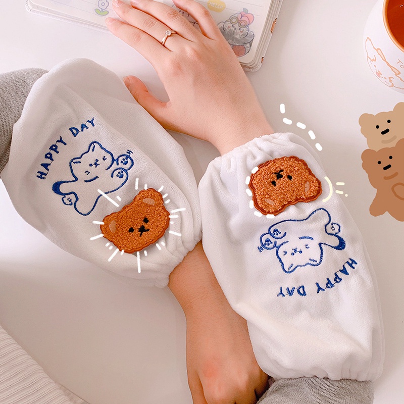 Miếng dán thêu trang trí quần áo hình gấu hoạt hình dễ thương đa năng DIY