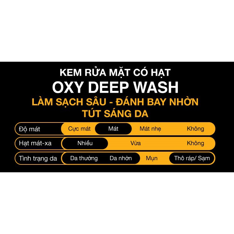 Kem Rửa Mặt Giúp Làm Sạch Sâu, Sáng Da OXY Deep Wash