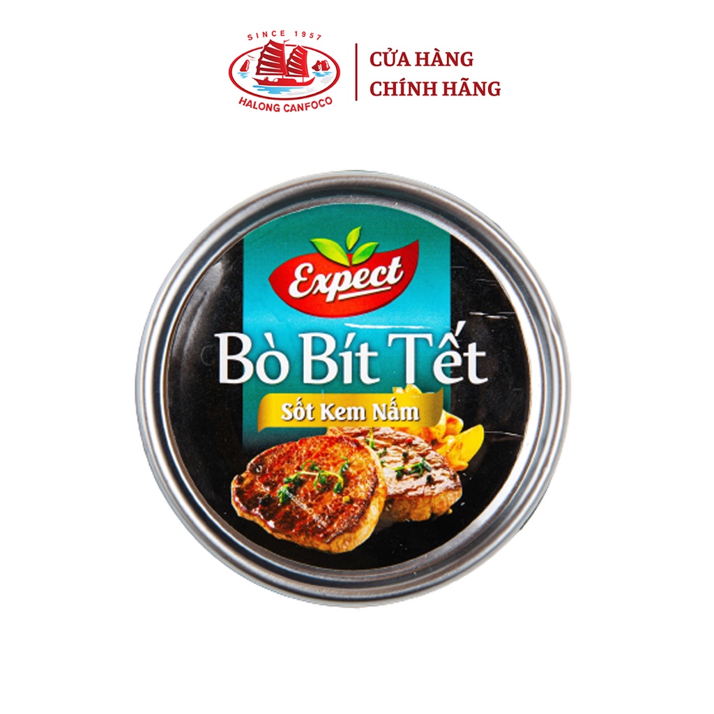 [DATE T06/2024] Bò Bít Tết Sốt Kem Nấm 150g Đồ Hộp Hạ Long