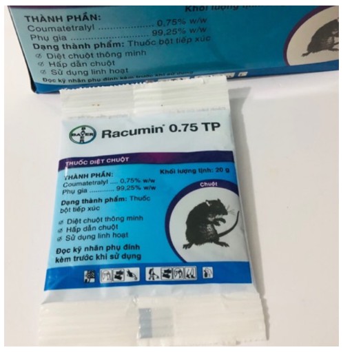 THUỐC DIỆT CHUỘT RACUMIN 0.75 TP