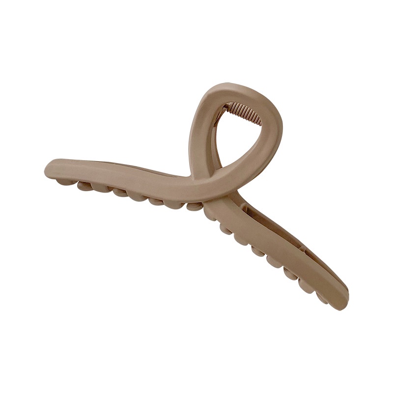 Kẹp Tóc Hình Cá Mập Màu Cà Phê Đậm Thời Trang Cho Nữ Tj234