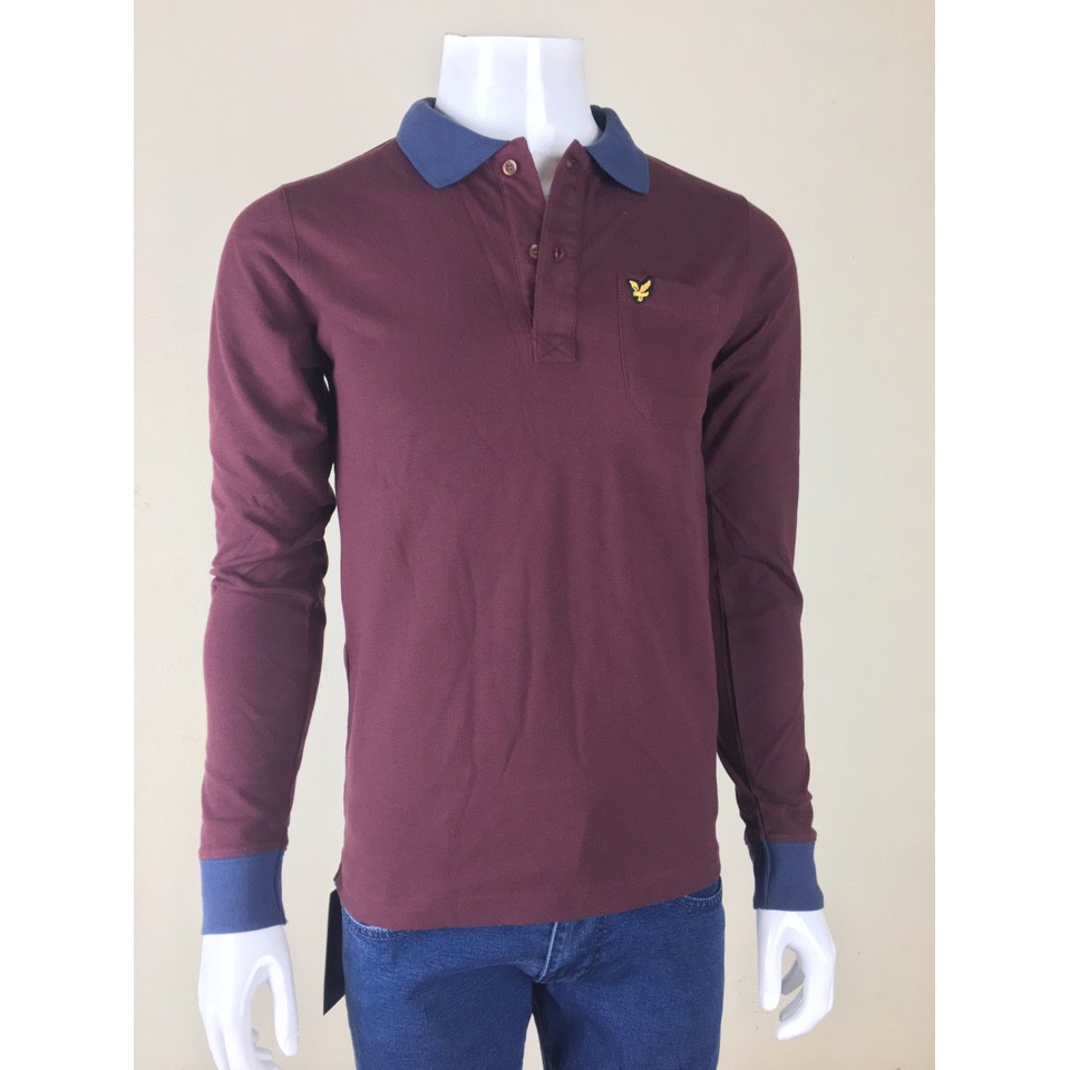 Áo thun dài tay phối cổ VNXK hiệu Lyle&Scott