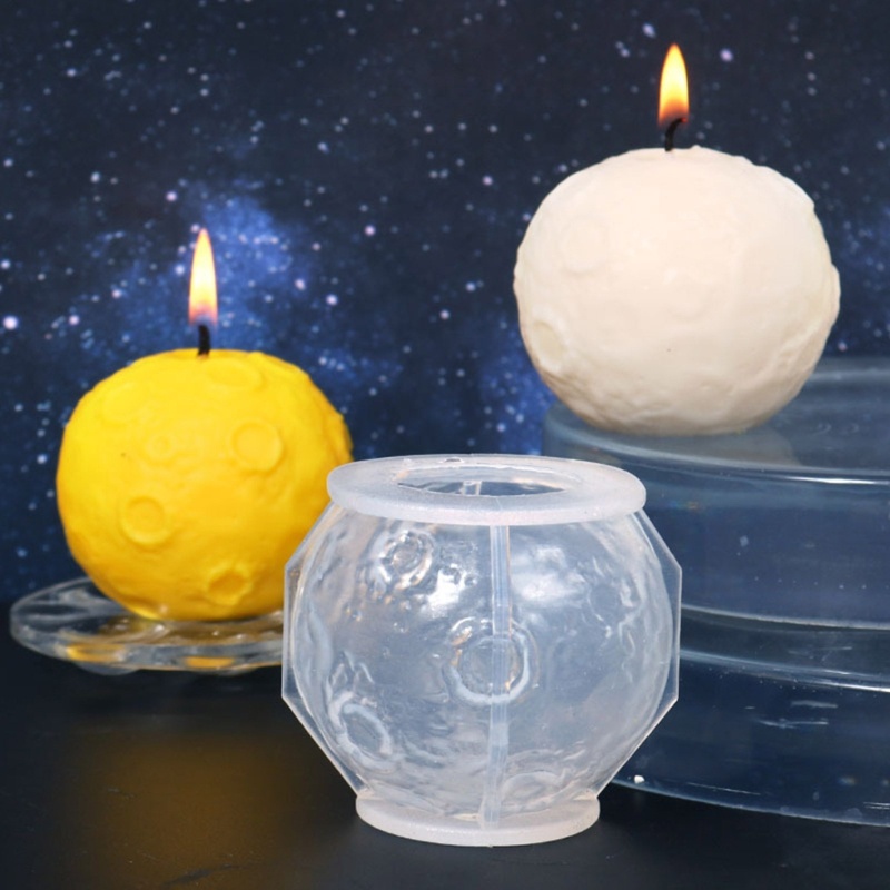 Khuôn Silicone Làm Kẹo Đường / Xà Phòng Hình Mặt Trăng / Hành Tinh DIY