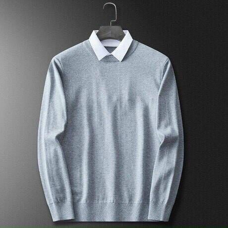 Áo len nam mỏng - Áo cổ tròn chất len - mặc kèm với áo sơ mi - PANDO FASHION AL91