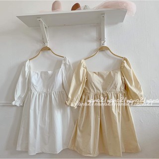 Váy babydoll cổ vuông