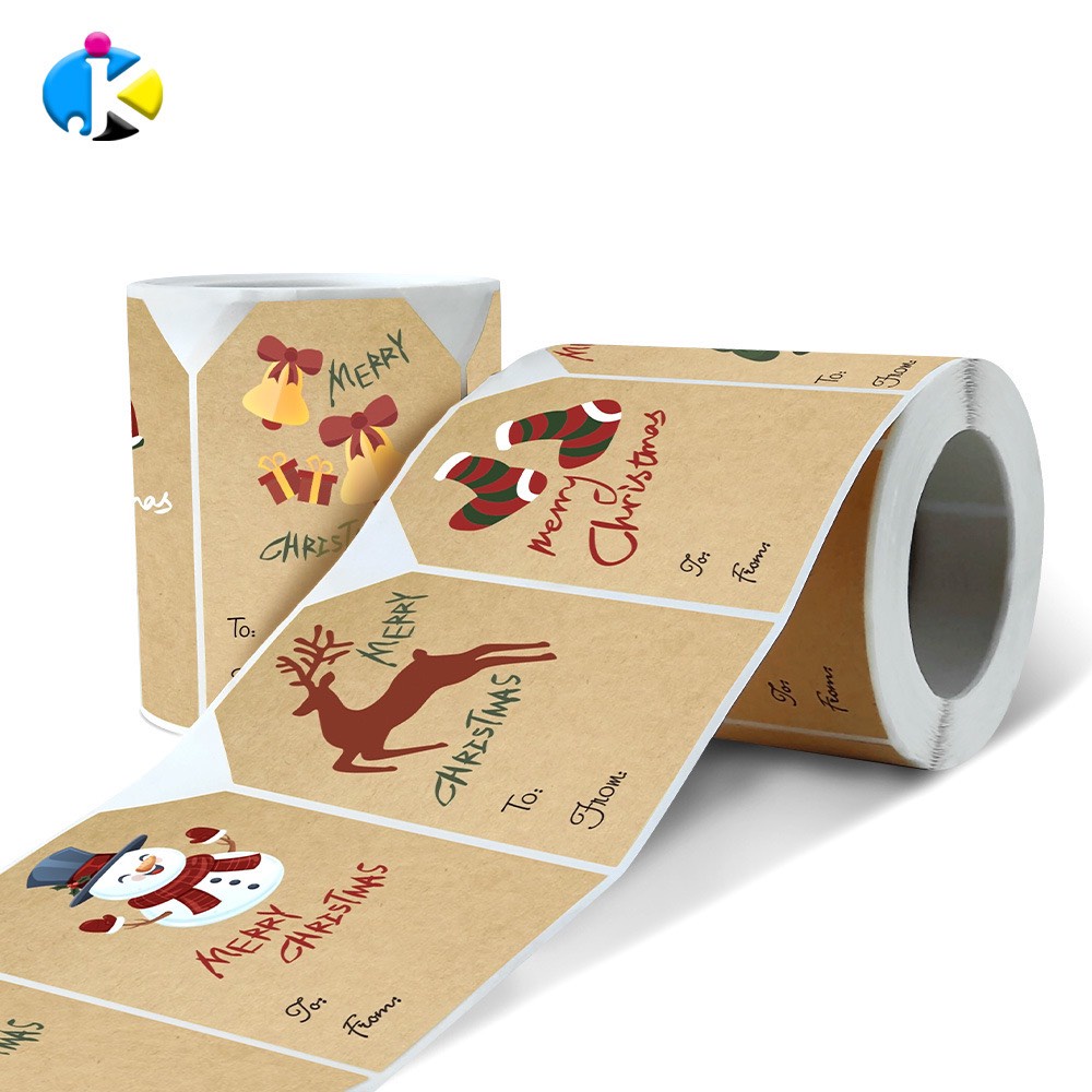 [Mới Về] Cuộn (250 tem) Sticker Thank You Hình Chú Mèo &amp; Noel Xinh Xắn Trang Trí/ Quà Tặng/ Gói Hàng (7.5x5cm)