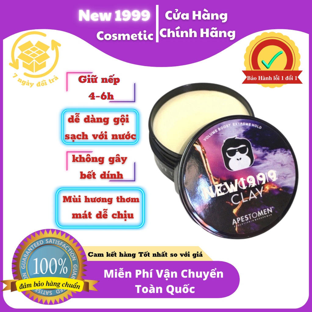 Sáp vuốt tóc nam cao cấp VCN CLAY keo vuốt tóc nam giữ nếp tạo kiểu
