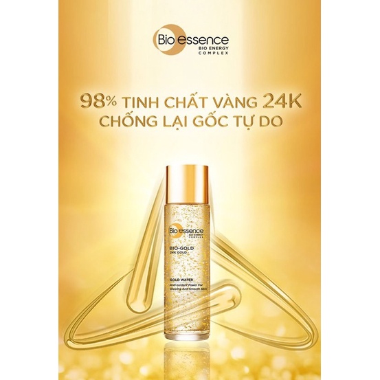 Nước dưỡng chống lão hoá Bio-essence Bio-Gold chiết xuất gold 24k 150ml