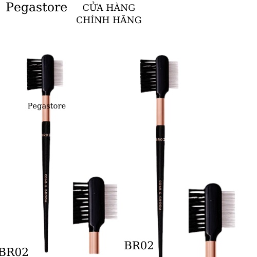 Cọ trang điểm - Cọ lược và bàn chải, mi, lông mày / chân mày ,chải mascara Vacosi BR02