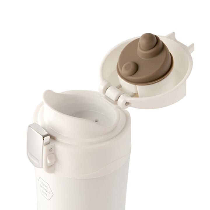 Bình Uống Nước Tumbler ARTBOX Hàn Quốc Màu Trắng Có Nút Ấn