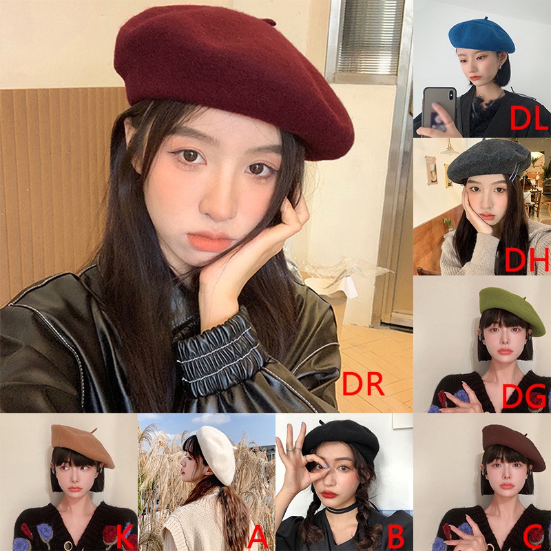 Mũ beret kiểu cổ điển thời trang thu đông dành cho nữ