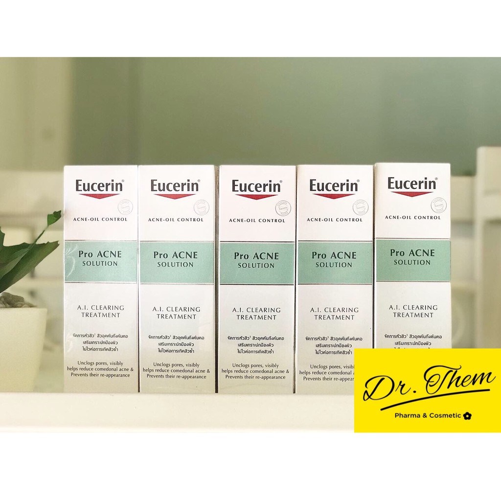 ✅[CHÍNH HÃNG] Tinh Chất Eucerin Giảm Mụn Eucerin Pro Acne A.I Clearing Treatment 40ml Nhờn Serum Proacne Solution AI Kem