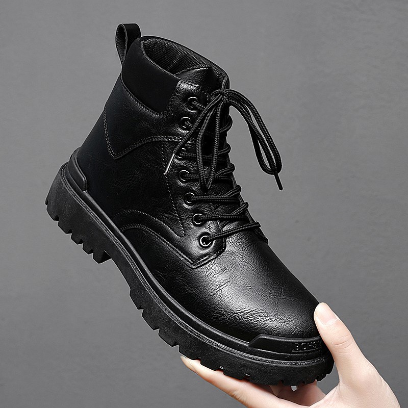 Giày bốt chelsea da cổ cao thời trang cho nam