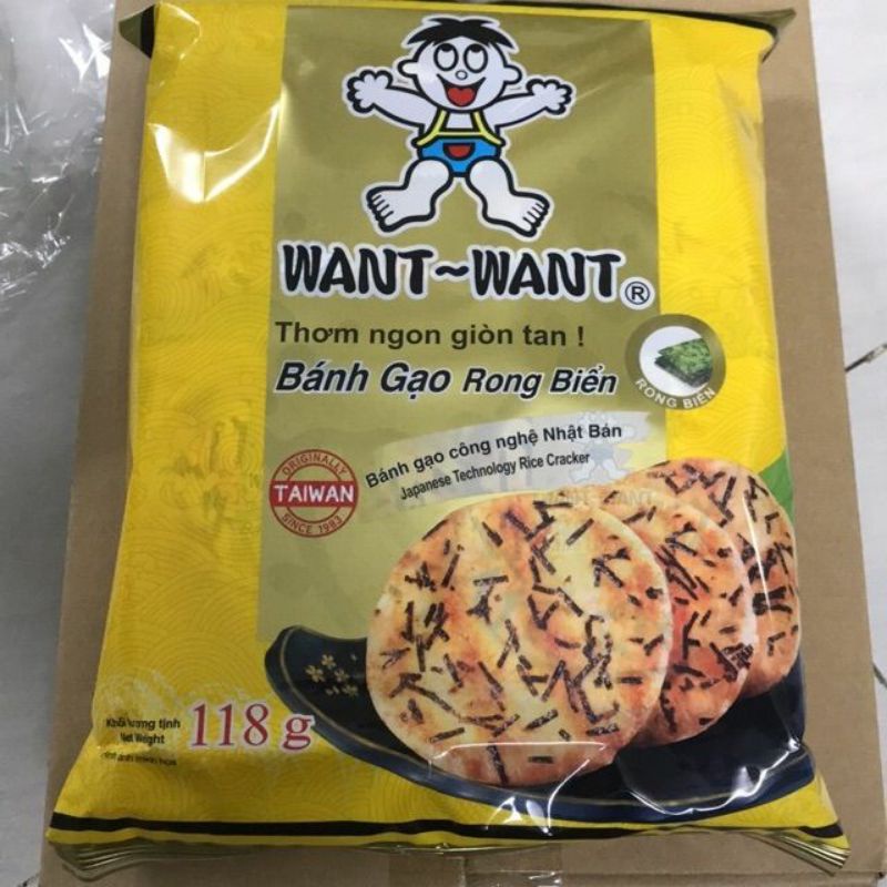 Bánh gạo rong biển WANT WANT GÓI 118g