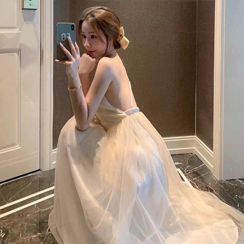 Váy 2 dây đi biển tiểu thư (có sẵn) | BigBuy360 - bigbuy360.vn