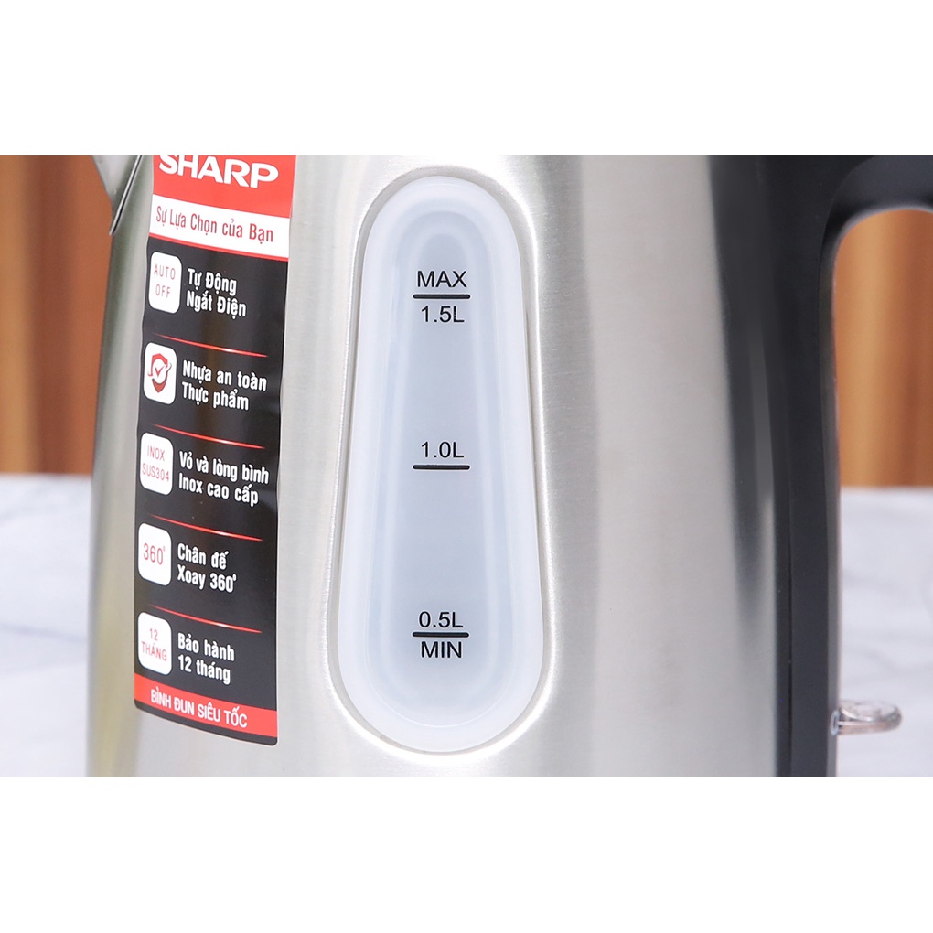 Bình đun siêu tốc Sharp 1.5 lít EKJ-15EVS-ST