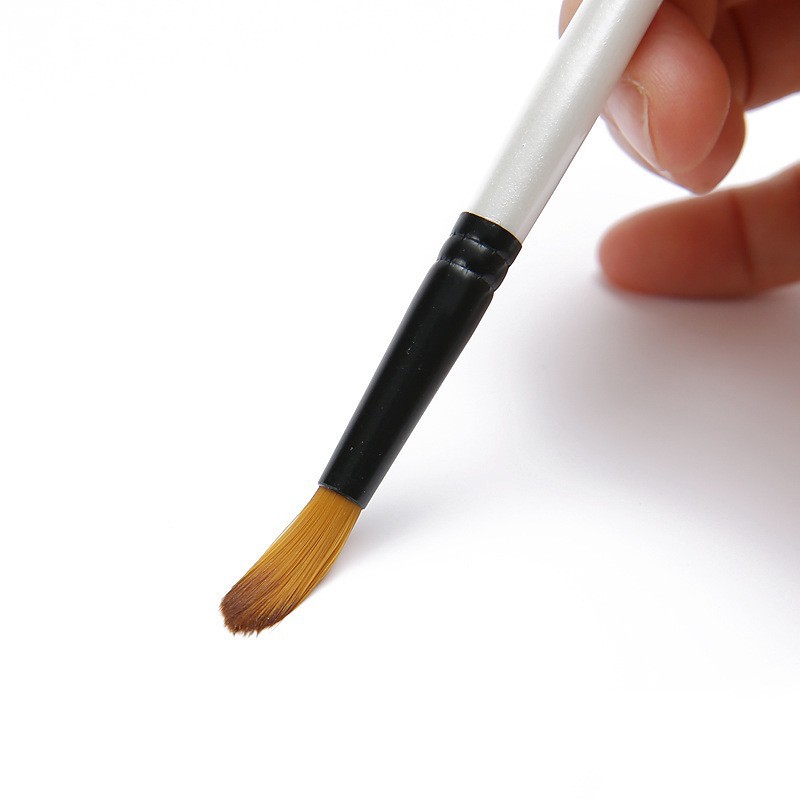 Cọ vẽ Keep Smiling bộ 12 cây đầu dẹt chuyên dùng cho màu nước, sơn dầu, hóa trang... Belivn